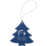 Laser Engraved Leatherette Tree Shaped Ornament