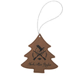 Laser Engraved Leatherette Tree Shaped Ornament