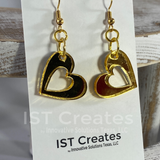 Acrylic heart dangle earrings