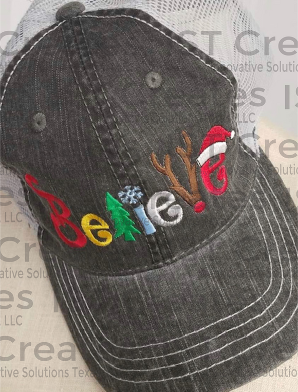 Believe Embroidered Cap