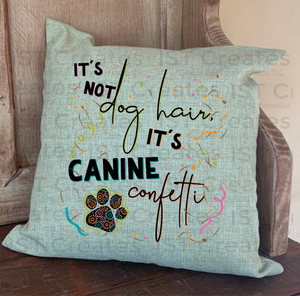 Canine Confetti Sublimated 18" x 18" Throw Pillow Cover