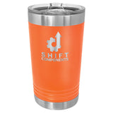 Laser Engraved 16 oz Stainless Steel Double Wall Pint Glass