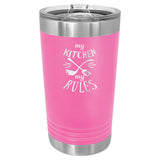 Laser Engraved 16 oz Stainless Steel Double Wall Pint Glass