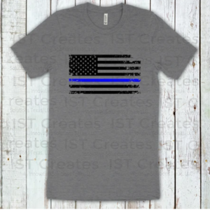Blue Line Flag T-shirt