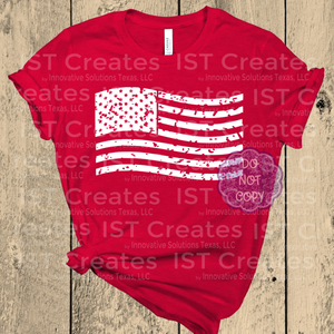Distressed US Flag T-shirt