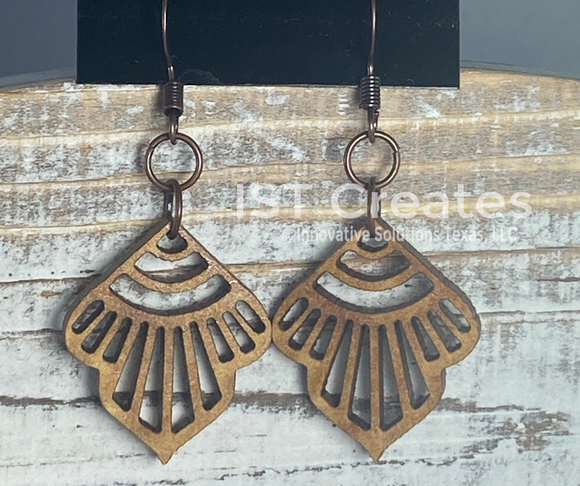 Carved wooden earrings dangle - ecofriendly jewelry from oak wood -  Wood4home - Wooden Jewelry, Souvenirs, Furnishings