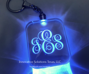 Laser etched LED key chain