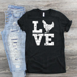 Love Chickens T-shirt